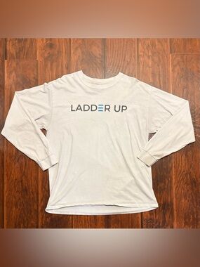 Ladder Up Long Sleeve Shirt Men’s Large White Graphic Tee